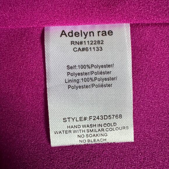 Adelyn Rae Isabella Ruffle Tiered Mini Dress Pink and Purple Floral Small New - Picture 6 of 7